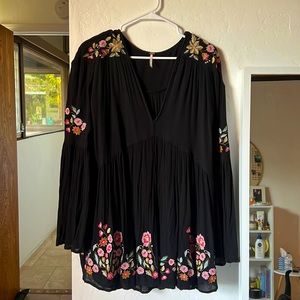 Free people boho hippie floral beach dress